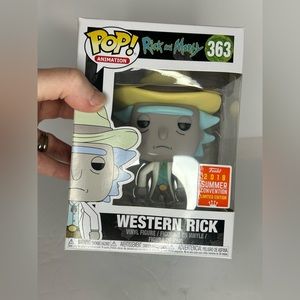 FUNKO RICK AND MORTY CONVENTION SHARED EXCLUSIVE WESTERN RICK NIB PRICE FIRM